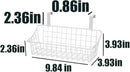 LeleCAT White Basket with hook Grid Storage Basket,Hang it behind a door or on a railing,Over the Cabinet Door,2 Pack by CozyNest Decor
