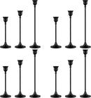 Vintage Black Candelabra Candle Holders for Fireplace & Dining by CozyNest Decor