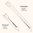 Marshmallow Roasting Sticks for Fire Pit with Wooden Handle, 41 Inches Long, Telescoping SUS304 Stainless Steel Marshmallow Skewers, Extendable Hog Dog Campfire Roasting Sticks, Camping Accessories by GreenHaven Gardens