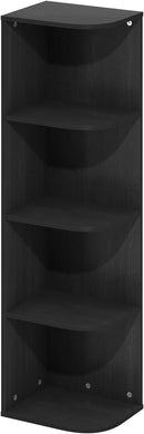 Furinno Pasir 4-Tier Corner Open Shelf Bookcase, Blackwood by TinyTreasures Baby Boutique