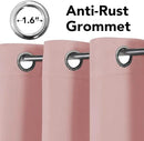 H.VERSAILTEX Blackout Window Curtain Panels Thermal Insulated Room Darkening Solid Grommet Curtains/Drapes for Bedroom Privacy Protection (Set of 2 Panels,52 by 63 Inch Long, Baby Pink) by CozyNest Decor