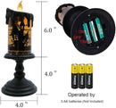 Eldnacele Halloween Snow Globe Candles Lighted Lamp, Battery Operated Spooky Spinning Water Glittering Tornado Candle Flameless Candles Table Centerpiece for Halloween Decoration Indoor(Castle) by CozyNest Decor