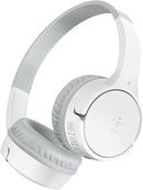 Belkin SoundForm Mini - Wireless Bluetooth Headphones for Kids with 30H Battery Life, 85dB Safe Volume Limit, Built-in Microphone - Kids On-Ear Earphones for iPhone, iPad, Fire Tablet & More - White by TinyTreasures Baby Boutique