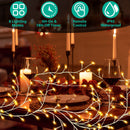 Lighted Birch Garland 7.87FT Lighted Twig Vine Lights 144LED Birch Garland with Lights String Light with Timer 8 Modes IP45 Waterproof for Christmas F