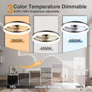 19.7" LED Ceiling Fan Light with Remote & App Control