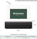 POVISON Fully-Assembled Mid Century Glossy Sintered Stone TV Stand, 70.87" Wood Media Console with Adjustable LED Light, Entertainment Center with Storage for Living Room by CozyNest Decor