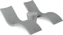 Ledge Lounger Signature Chaise Set of 2 + Affinity Side Table – in Pool Lounger Designed for Shallow Shelves Up to 9” – Outdoor Patio Sun Shelf & Poolside Furniture Bundle (Granite Gray) by GreenHaven Gardens