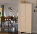 Pantry Cabinet Storage Cabinet with 2 Doors Solid Wood - Adjustable Shelves for Kitchen, Dining Room, or Utility Room Organization by CozyNest Decor