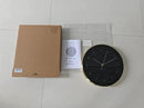LUUK LIFESTYLE Modern Wall Clock with Silent Quartz Movement, Stylish & Functional, Decoration for Bedroom, 12 inch, in Black & Gold by CozyNest Decor