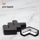 Roving Cove Slim-Fit Corner Protector for Baby Proofing (8 Small Corners), Soft Rubber Foam Furniture Corner Bumper Guards, 3M Adhesive Pre-Taped, Onyx Black by TinyTreasures Baby Boutique