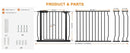 Extra Wide Baby Gate Extra Wide Extra Tall Dog Gates for Stairs Doorways Black Metal Tension Indoor Safety Gates with Pressure Mount 67-71.5 Inch by TinyTreasures Baby Boutique
