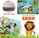 Jumbo Floor Puzzle for Kids Animal Jigsaw Large Puzzles 48 Piece Ages 3-6 for Toddler Children Learning Preschool Educational Development Toys 4-8 Years Old Birthday Gift for Boys and Girls by TinyTreasures Baby Boutique