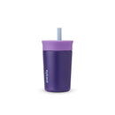 Owala Kids Insulation Stainless Steel Tumbler with Spill Resistant Flexible Straw, Easy to Clean, Kids Water Bottle, Great for Travel, Dishwasher Safe, 12 Oz, Purple (Peacock Palace) by TinyTreasures Baby Boutique