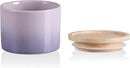 Sweejar Kitchen Canisters Ceramic Food Storage Jar, Stackable Containers with Airtight Seal Wooden Lid for Serving Ground Coffee, Tea, Sugar, Spice and More - 5 Fl Oz(Gradient Purple) by CozyNest Decor