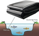 20 Mil Pond Liner, 10x13 Ft Pond HDPE Skins Small Fish Pond Liners Rubber Pond Tarp Easy Cutting Underlayment for Fountains, Waterfall & Water Gardens by GreenHaven Gardens