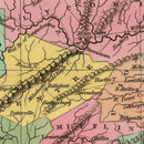 Vintage Map of Pennsylvania 1824