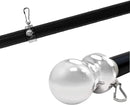 Flag Pole Tangle Free Spinning 6 Ft Flagpole by Grace Alley - Wind Resistant and Rust Proof Black Aluminum for American Flags - Residential and Commercial Grade Durability for Home and Garden and Yard by GreenHaven Gardens