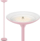 BoostArea Torchiere Floor Lamp Pink, 30W Super Bright LED Standing Lamp, 3000K Stepless Dimmable Pole Lamp with Rotary Switch, 71inch Tall Metal Modern Floor Lamps for Living Room,Bedroom,Home Decor by CozyNest Decor