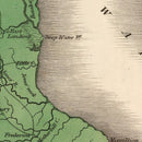 Vintage Map of Delaware 1824