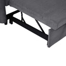 57.48" Pull-out Sofa Bed Convertible Couch 2 Seat Loveseat Sofa Modern Sleeper Sofa with Two Throw Pillows and USB Ports for Living Room, Dark Grey