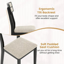 Modern Dining Chairs Set of 2 with Tilt Backrest for Dining Room-Black by LJGDeals