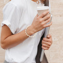 White Mother of Pearl Golden Chain Bracelet