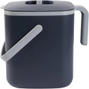 Blue Ginkgo Kitchen Compost Bin [5L / 1.32 GAL] – Filter-Free, Odor-Tight Countertop Food Waste Pail with Handles (Made in Korea, Gray) by GreenHaven Gardens