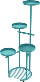 TOSKING 5 Tier Metal Plant Stand Indoor， Plant Shelf, Corner Shelf Flower Pot Stand for Outdoor Plant Stand for Living Room Balcony Garden Patio Bedroom (Blue, 38in) by GreenHaven Gardens