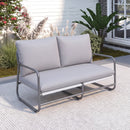 Outdoor Patio 2-Seater Aluminum Frame Loveseat