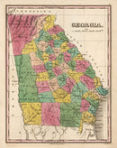 Vintage Map of Georgia 1824