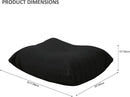 Luxury Ottomans, Modern Square Foot Rest for Sofa Couch Chair, Lazy Floor Seating, Fireside Bean Bag Chair, Tatami Sofa Lounger for Living Room, Bedroom, Office, Black by CozyNest Decor