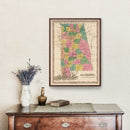 Vintage Map of Alabama 1824