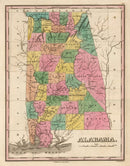 Vintage Map of Alabama 1824
