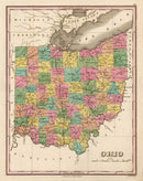 Vintage Map of Ohio 1824