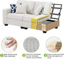 L Lengend Vansen Modular Sectional Sofa U Shaped Couch with Ottoman Modern Reversible Corner Sectional Couch for Living Room (Cream, U Shaped Sofa-6) by CozyNest Decor