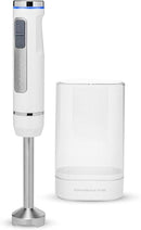 OVENTE Cordless Immersion Hand Blender, Rechargeable Handheld Portable Stick Mixer with 8 Mixing Speed Option, One-Touch Control and Stainless Steel Blades for Smoothies, Shakes or Soups, White HR781W by TinyTreasures Baby Boutique