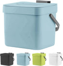 LALASTAR Kitchen Compost Bin, Hanging Trash Can with Lid for Kitchen Cabinet Door, Under Sink, Wall Mounted Waste Bin for Bathroom, 1.8 Gallon, Blue by GreenHaven Gardens