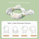 Baby Neck Pillows, Comfortable Baby Travel Head Neck Support Pillow for Car Seat Stroller Pushchair, Soft PP Cotton Travel Pillow for 0-1 Year Old Toddler Infant Newborn, Ocean by TinyTreasures Baby Boutique