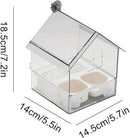 2026 New Pull-Out External Parrot Feeder, Bird Bath for Cage, 7*6*5.5in Bird Feeder House, Transparent Parakeet Cage Accessories, Easy To Fill, Clean, Long-Lasting, for Finch and Hummingbird (MIX) by GreenHaven Gardens