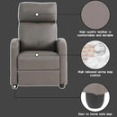 BestMassage | Recliner Chair | No Massage Function | Pu Grey | with Lumbar Support, Adjustable Push Back, Wide Armrests, Footrest & Padded Seat | Easy Assembly | for Living Room, Home Theatre by CozyNest Decor
