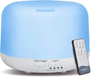 Aromatherapy Diffuser for Essential Oil, 300ml Cool Mist Humidifier with Remote Control, Aroma Diffusers for Home with Waterless Safety Switch & 14 LED Colors by TinyTreasures Baby Boutique