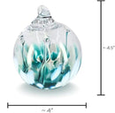 Luke Adams Handmade Glass Gazing Balls for Garden on Clearance – Hand Blown Glass Gazing Ball for Yard Décor – Decorative Garden Globe (Waterfall) by CozyNest Decor