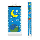 Baby Height Growth Chart - Canvas Height Chart for Kids Baby Child Toddler Boys Girls Growth Chart for Wall Room Nursery Decor Hangable and Removable Measuring Wall Ruler (Rocket, Black Wood) by TinyTreasures Baby Boutique