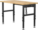 48" Adjustable Workbench,Heavy-Duty Work Table,3000 LBS Load Capacity Hardwood Workstation Outlets with Power Strips and Fixed feet,for Workshop, Garage by GreenHaven Gardens