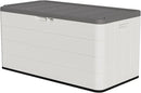 Premium Pro Edition 100 Gallon Lockable Resin Deck Box, Waterproof & UV-Resistant Outdoor Storage Box for Outdoor Cushion Storage, Garden Tools & Pool Accessories Storage, White by GreenHaven Gardens