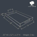 Clear Acrylic Serving Tray for Vanity, Bathroom, Ottoman, Desk and Décor with Handles (Rectangle, Large) by CozyNest Decor