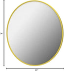 Fabuday Gold Circle Mirror for Bathroom - 24 Inch Golden Framed Round Mirror for Wall Decor, Living Room, Bedroom, Entryway Circular Mirrors by CozyNest Decor