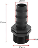 SING F LTD 20pcs 20mm to 3/4 Inch Couplings Irrigation Hose Connector Garden Hose Connector Kit Barb Connector for Drip Irrigation System Garden Pipe Fitting by GreenHaven Gardens