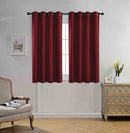 MIUCO Room Darkening Textured Blackout Curtains for Living Room 2 Panels 52x63 Inch Long Burgundy by TinyTreasures Baby Boutique