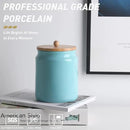 Sweejar Ceramic Kitchen Canisters, 58 FLOZ Porcelain Food Storage Jar with Airtight Seal Wooden Lid, Home Container Serving for Coffee Beans, Tea-leave, Sugar, Salt, Tool Bucket (Turquoise) by CozyNest Decor